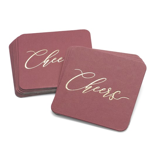 Hortense B. Hewitt Co.™ Cheers Burgundy Coasters